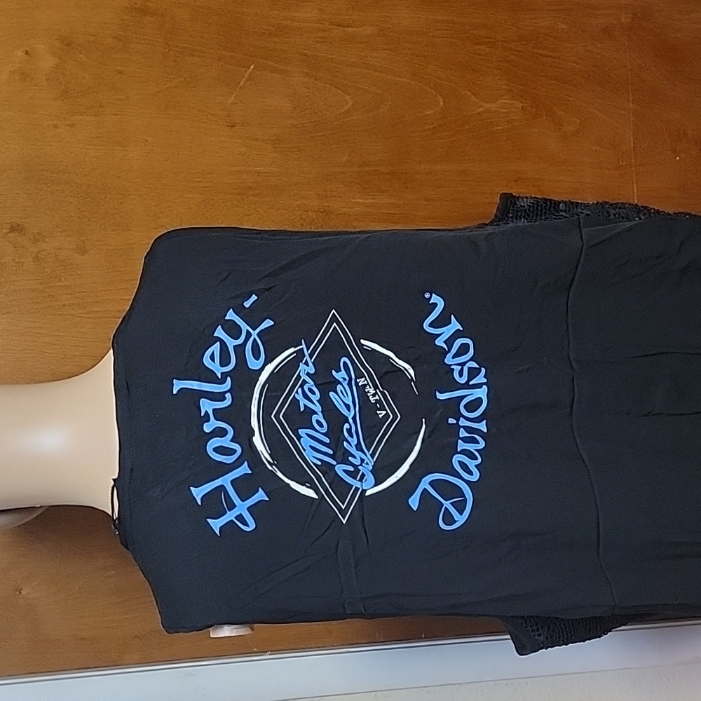 Harley-Davidson Black Mesh Sides And Front Breast Pockets Tank Top NWT